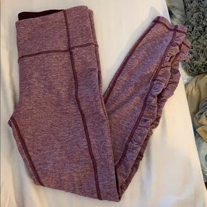 Lululemon leggings. Maroon. Size 8. Running